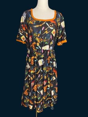 Enchanted Dress Shop Wizard World Magic Dress XL - HP Inspired Owls & Spells